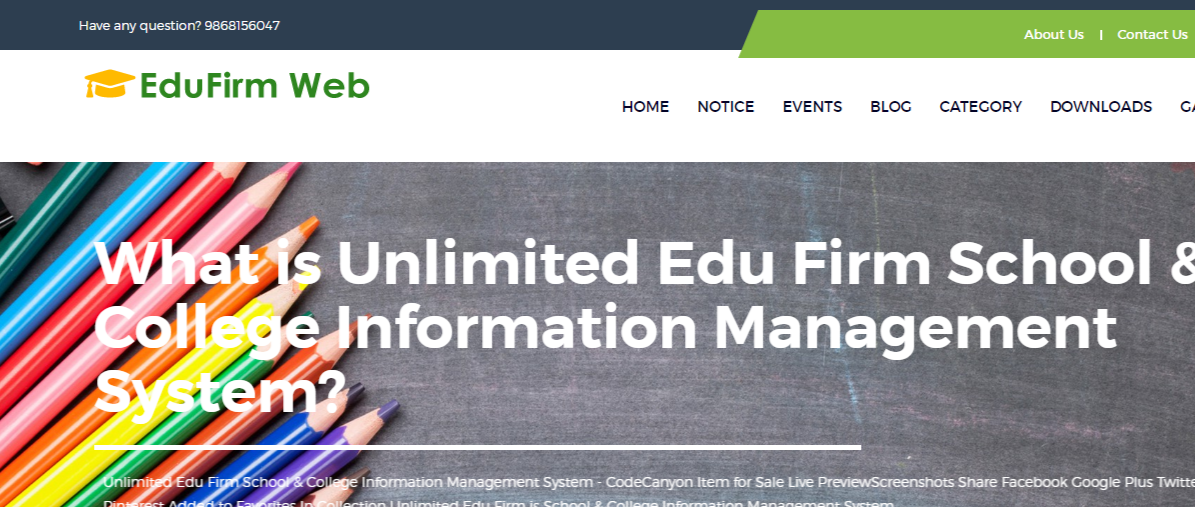 EduFirm School & College Web Portal CMS - 1